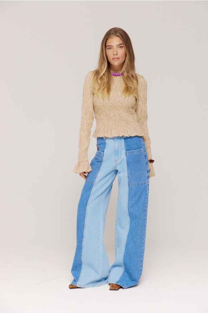 VEERLE LS AW25P604 719 Check Lemonade